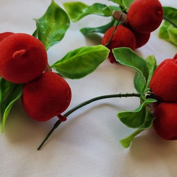 Vintage 70's Felted Fruit Decorating Picks - Picture 8 of 11